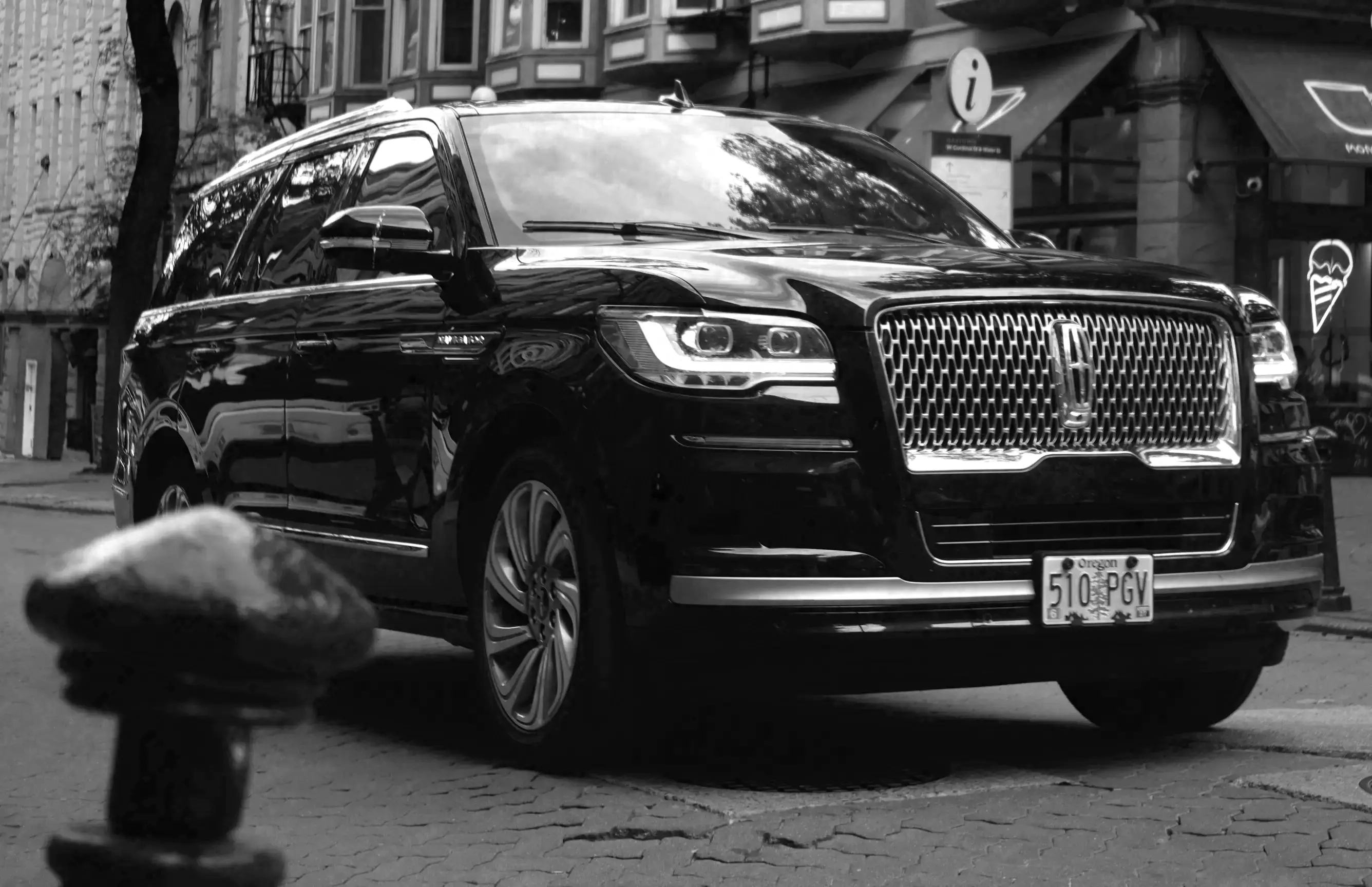 Luxury SUV parked on the street